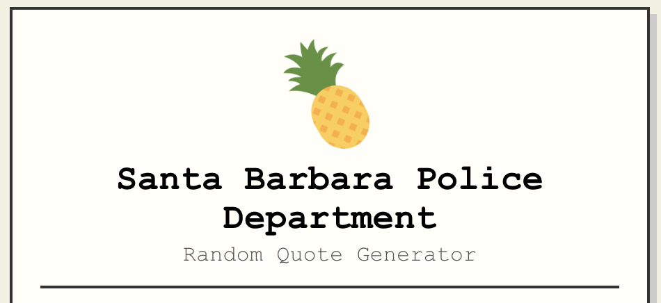 SBPD Quote Generator