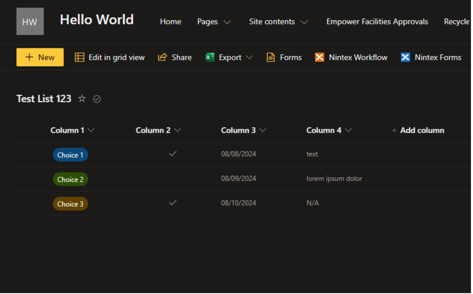 sharepoint list